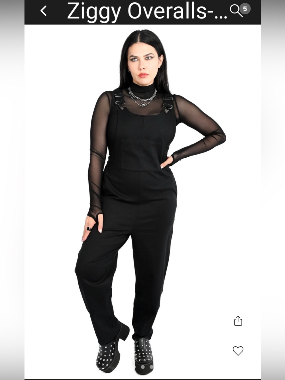 Foxblood Black Ziggy Overalls - XS NWT